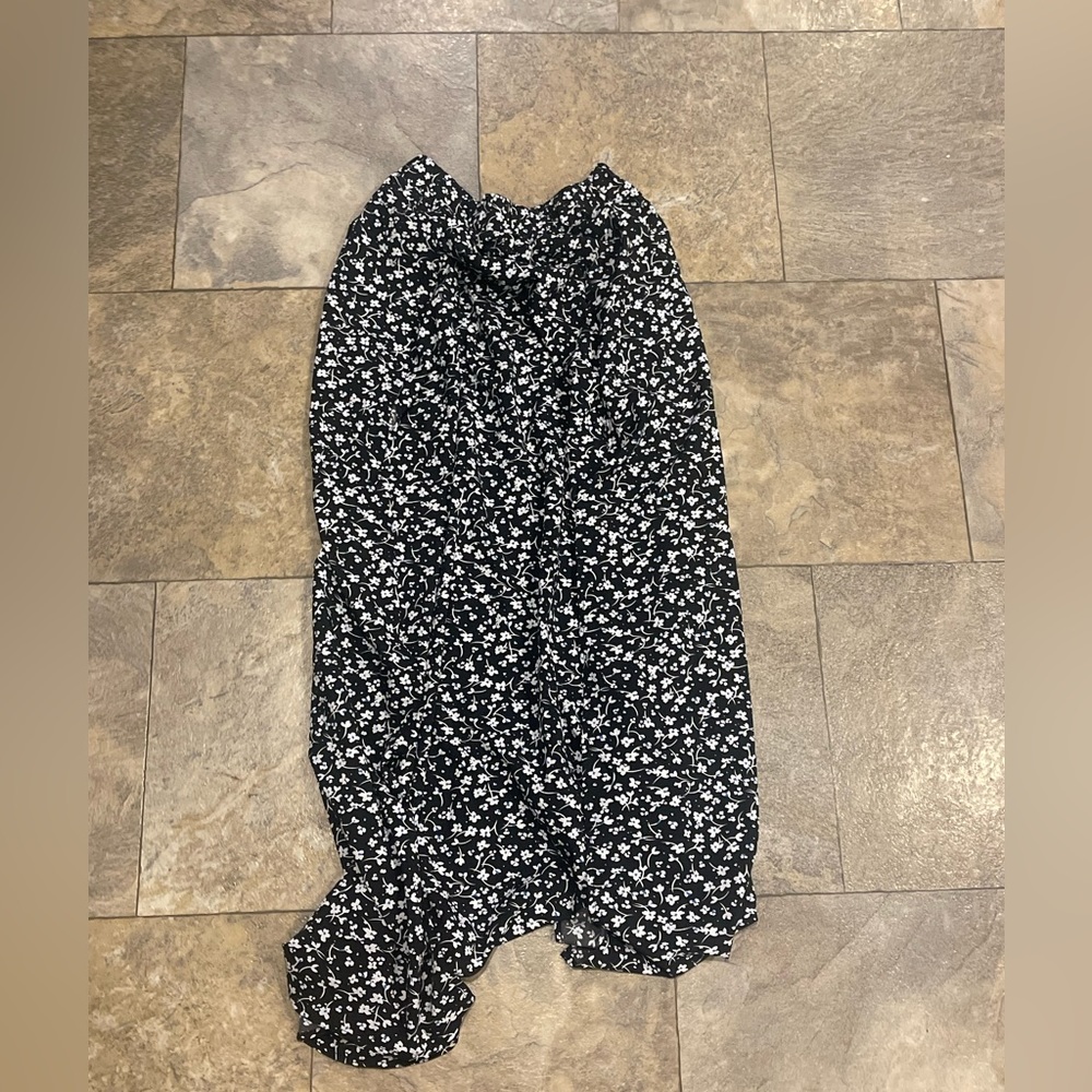 Black Floral fly away pants